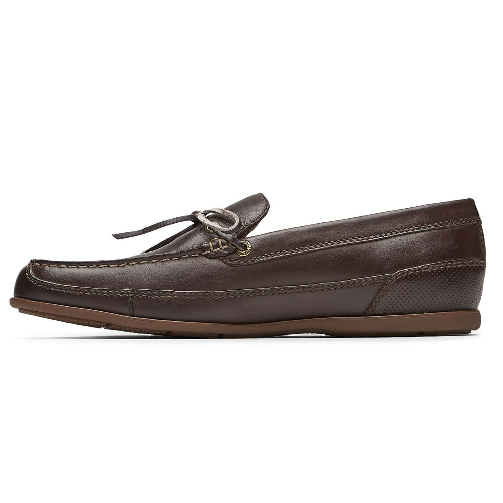 Rockport Singapore Mens Loafers - Malcom Tie Brown - BI6759218